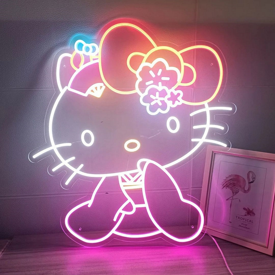 Cute Cat Led Sign Business Neon Signs Wall Art