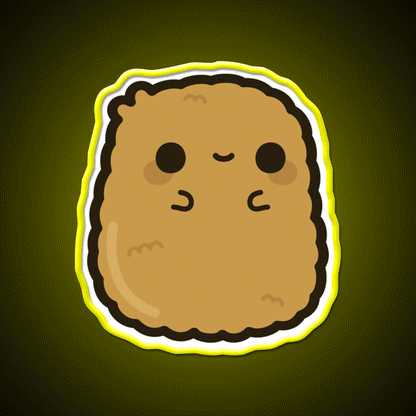 Cute Chicken Nugget Fast Food Led Neon Sign For Burger Place Rgb Color