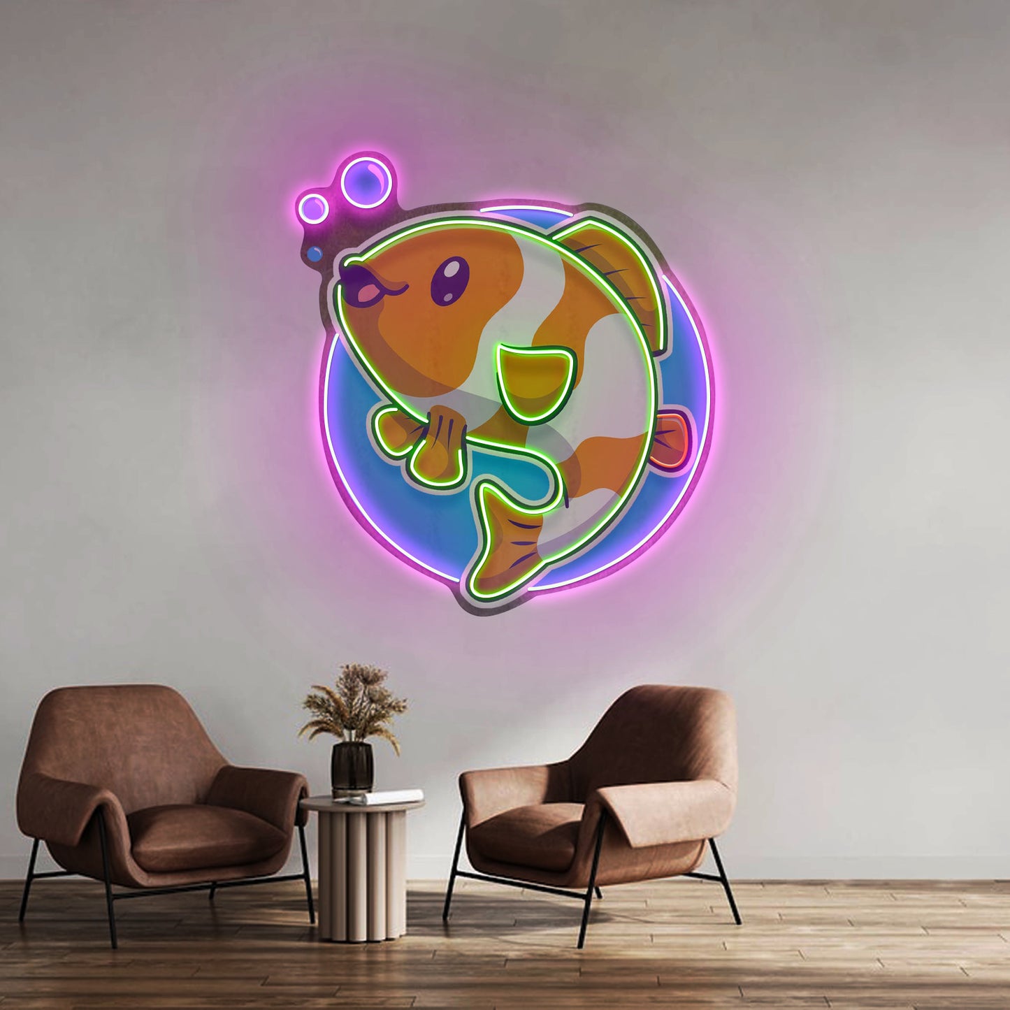 Cute Clownfish Led Neon Sign Light Custom Led Signs