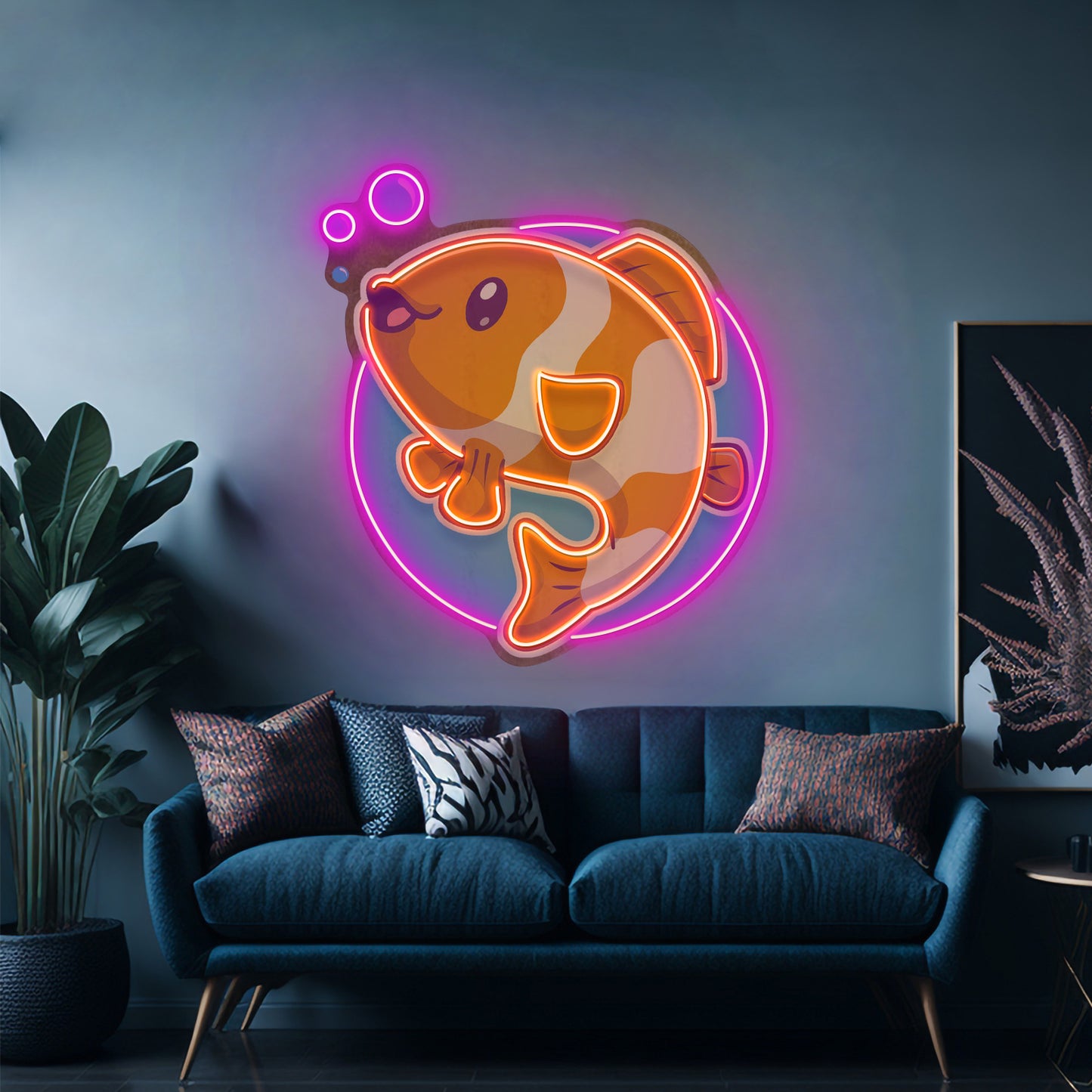 Cute Clownfish Led Neon Sign Light Custom Led Signs