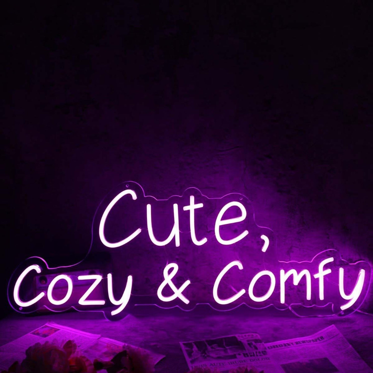 Comfy Sign Led Cute Cozy And Comfy Pink Led Neon Sign - Shineneon