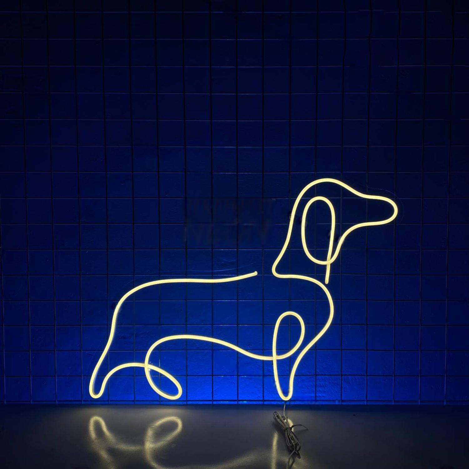 Cute Dachshund Led Neon Sign Dog Shop Light Wall Art | Shineneon