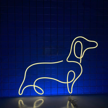 Cute Dachshund Led Neon Sign Dog Shop Light Wall Art | Shineneon
