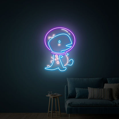 Cute Dinosaur Astronaut Led Neon Signs Wall Decoration For Kids | Shineneon