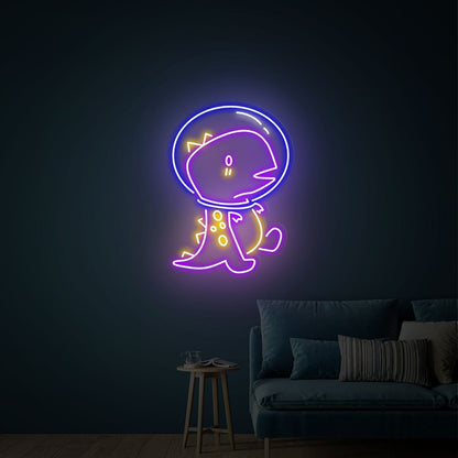 Cute Dinosaur Astronaut Led Neon Signs Wall Decoration For Kids | Shineneon