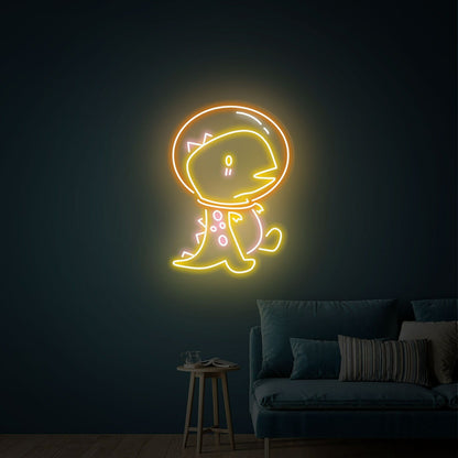 Cute Dinosaur Astronaut Led Neon Signs Wall Decoration For Kids | Shineneon
