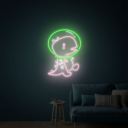 Cute Dinosaur Astronaut Led Neon Signs Wall Decoration For Kids - Shineneon
