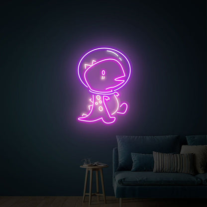 Cute Dinosaur Astronaut Led Neon Signs Wall Decoration For Kids - Shineneon