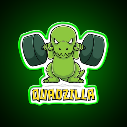 Cute Dinosaur Gym Workout Quadzilla Gift Gym Fitness Led Neon Sign Rgb Color - LED neon sign view 8
