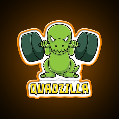 Cute Dinosaur Gym Workout Quadzilla Gift Gym Fitness Led Neon Sign Rgb Color - LED neon sign view 6