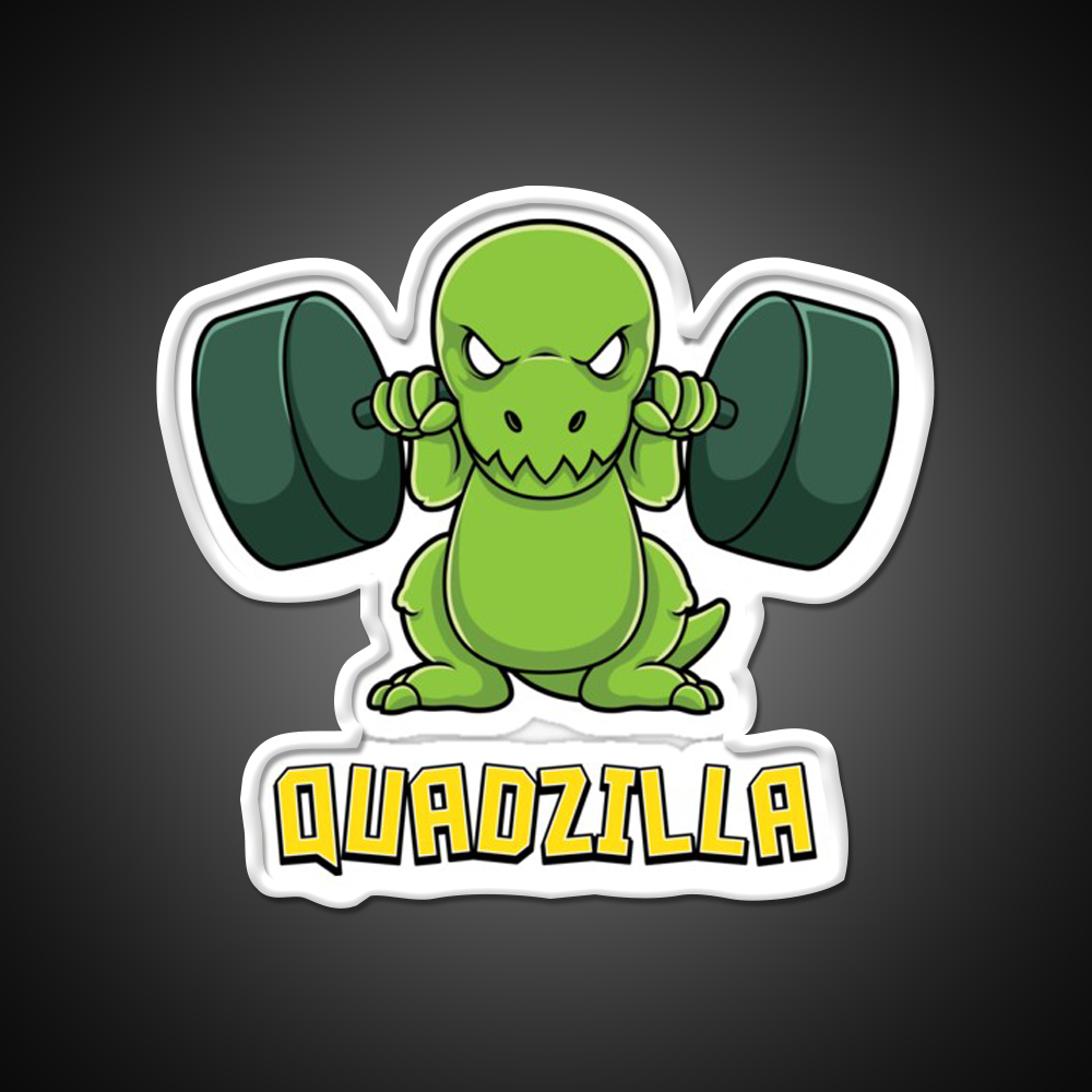 Cute Dinosaur Gym Workout Quadzilla Gift Gym Fitness Led Neon Sign Rgb Color - LED neon sign view 11