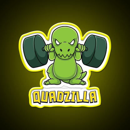 Cute Dinosaur Gym Workout Quadzilla Gift Gym Fitness Led Neon Sign Rgb Color - LED neon sign view 7