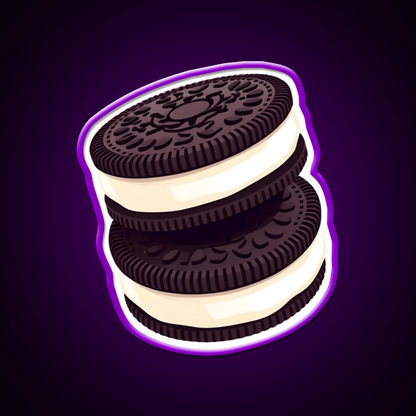 Cute Double Stack Oreo Cookies Snack Food Led Neon Sign Rgb Color - Shineneon