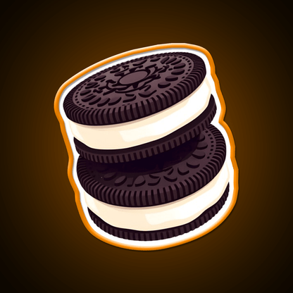 Cute Double Stack Oreo Cookies Snack Food Led Neon Sign Rgb Color - Shineneon