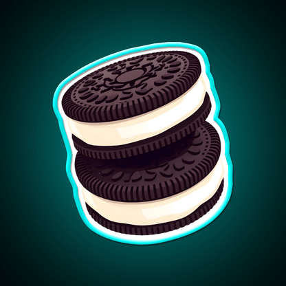 Cute Double Stack Oreo Cookies Snack Food Led Neon Sign Rgb Color - Shineneon