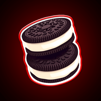 Cute Double Stack Oreo Cookies Snack Food Led Neon Sign Rgb Color - Shineneon