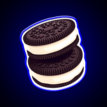 Cute Double Stack Oreo Cookies Snack Food Led Neon Sign Rgb Color - Shineneon