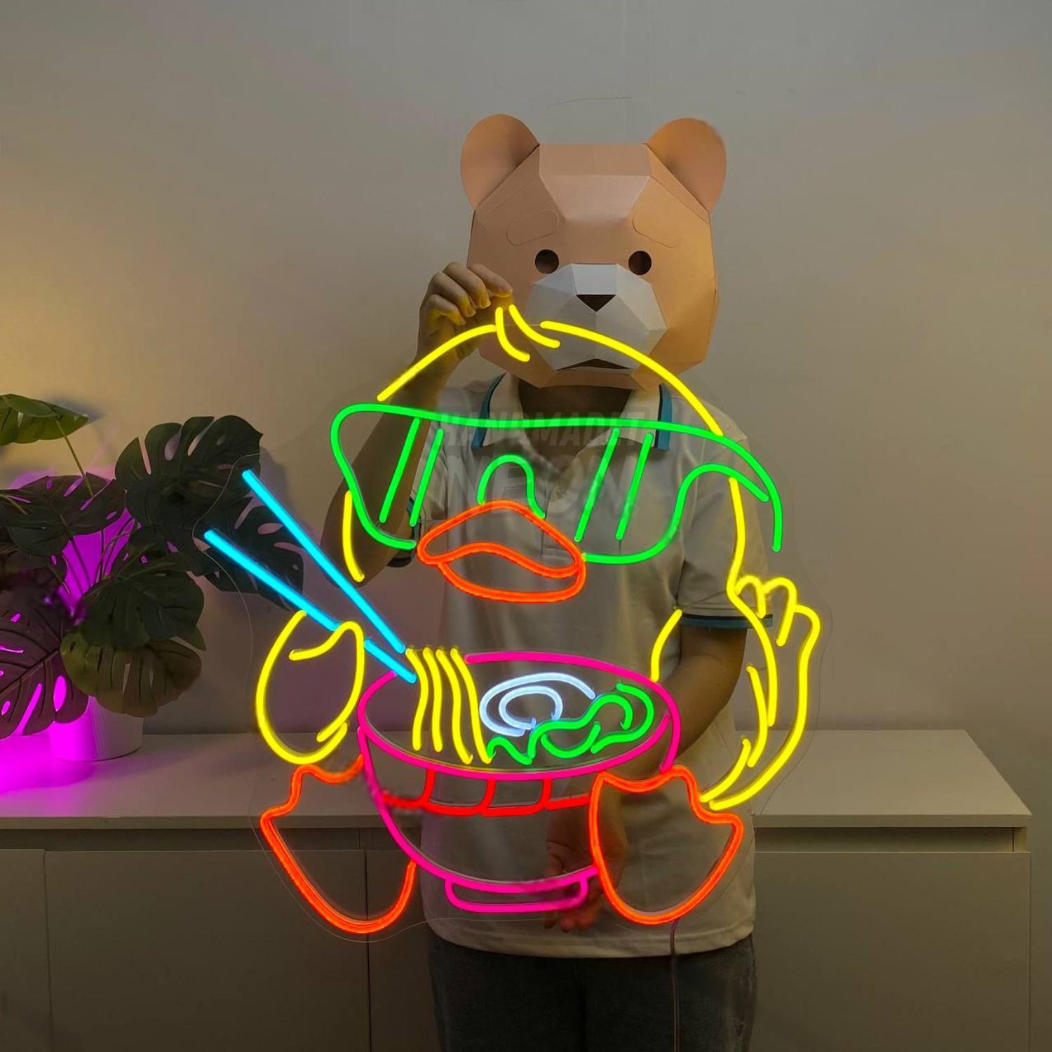 Cute Duck Ramen Led Neon Sign Food Led Neon Sign | Shineneon