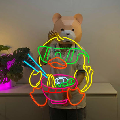 Cute Duck Ramen Led Neon Sign Food Led Neon Sign | Shineneon