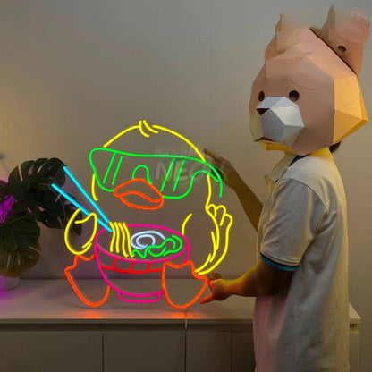 Cute Duck Ramen Led Neon Sign Food Led Neon Sign | Shineneon