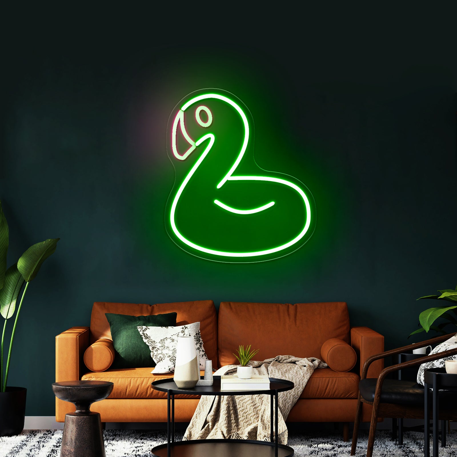 Cute Flamingo Balloon Led Neon Sign For Kids Room