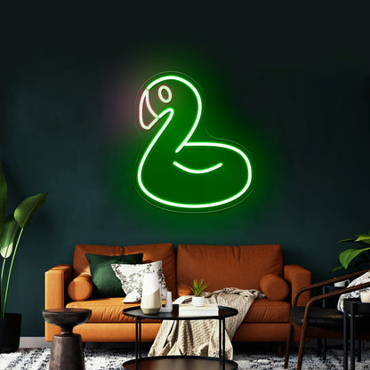 Cute Flamingo Balloon Led Neon Sign For Kids Room