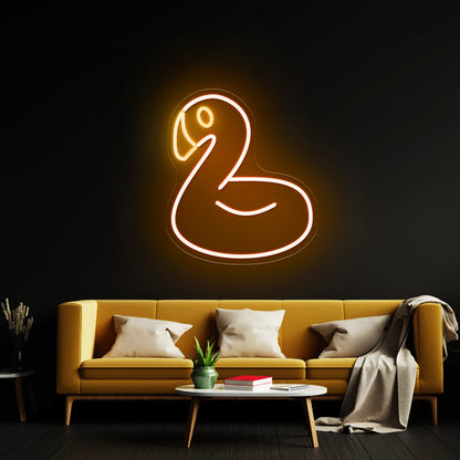Cute Flamingo Balloon Led Neon Sign For Kids Room