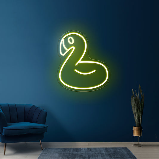 Cute Flamingo Balloon Led Neon Sign For Kids Room