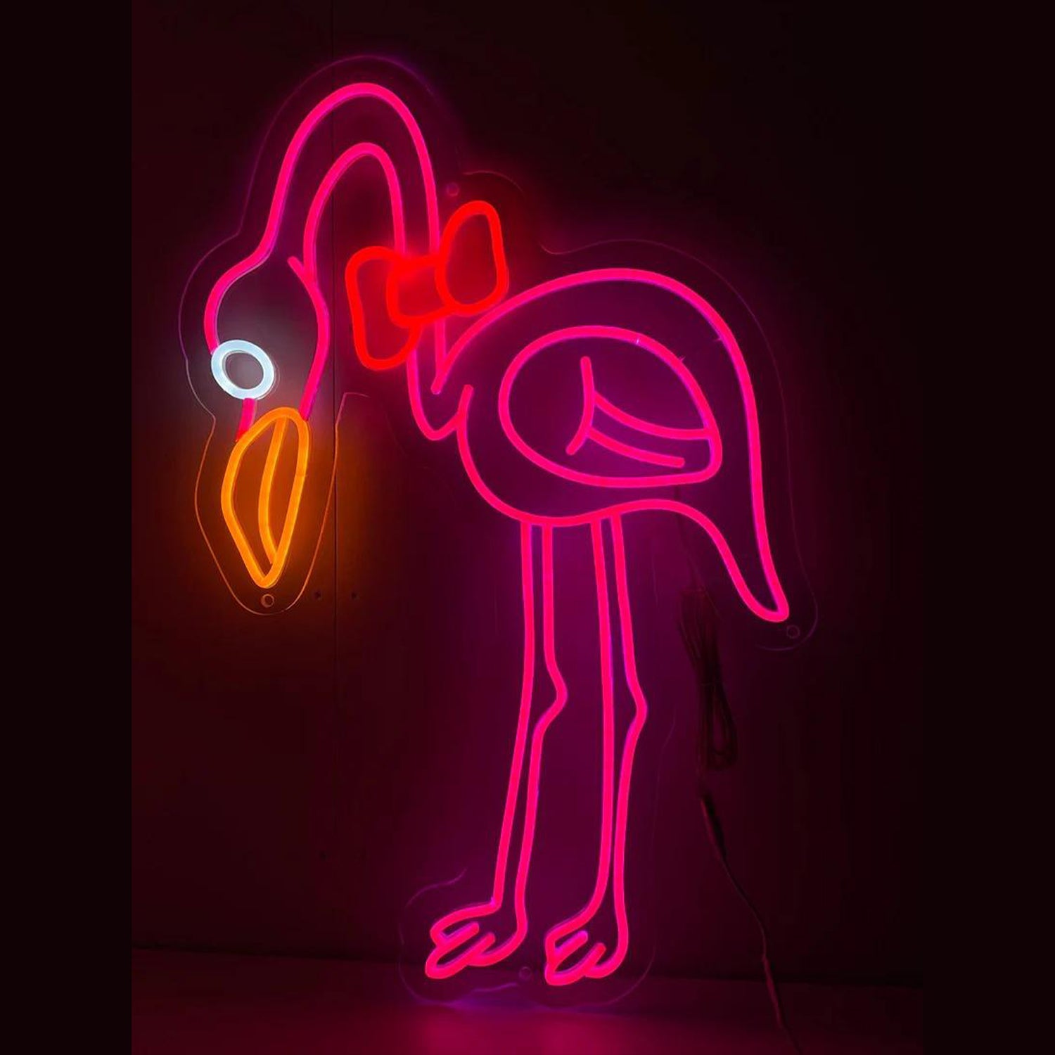 Cute Flamingo Pizza Claw Led Neon Sign For Home Decor | Shineneon