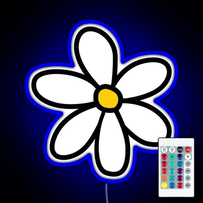 Cute Flower Rgb Led Neon Sign Pop Wall Art