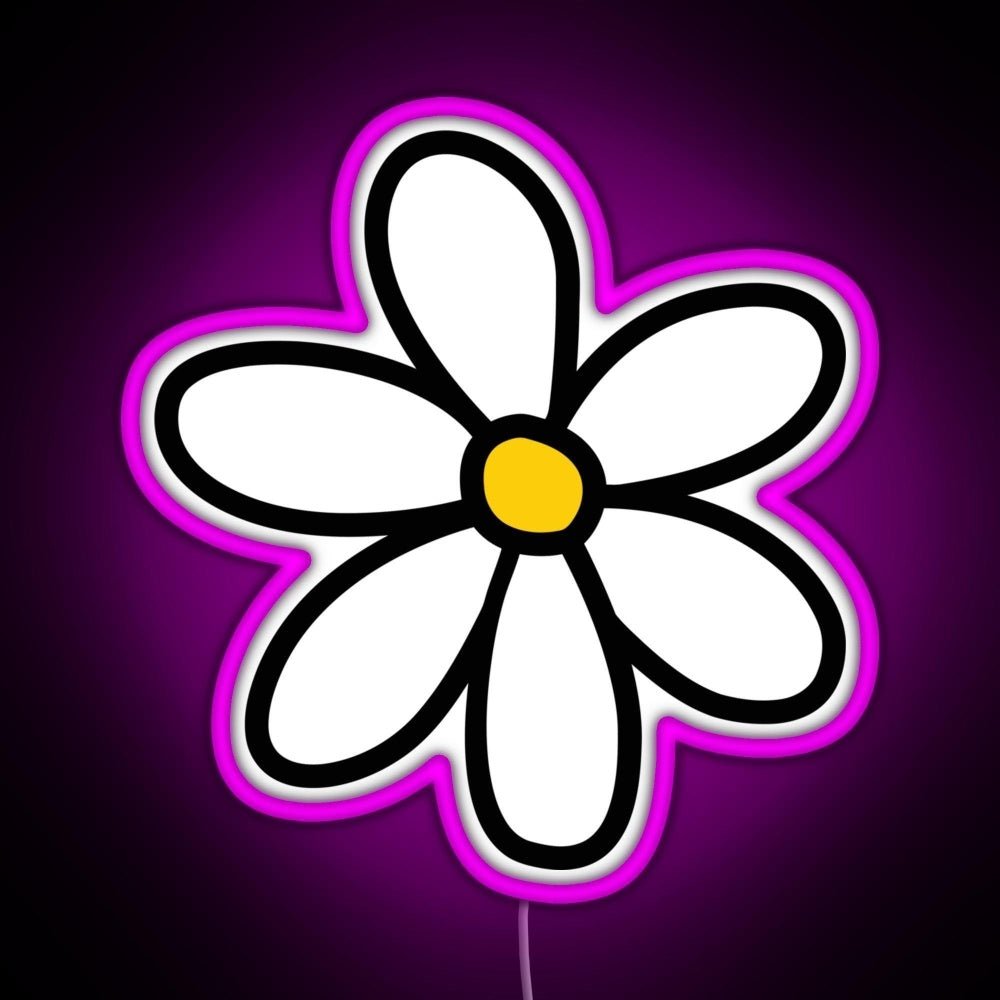 Cute Flower Rgb Led Neon Sign Pop Wall Art - Shineneon
