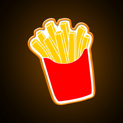 Cute Fries Fast Food Led Neon Sign For Burger Place Rgb Color - Shineneon
