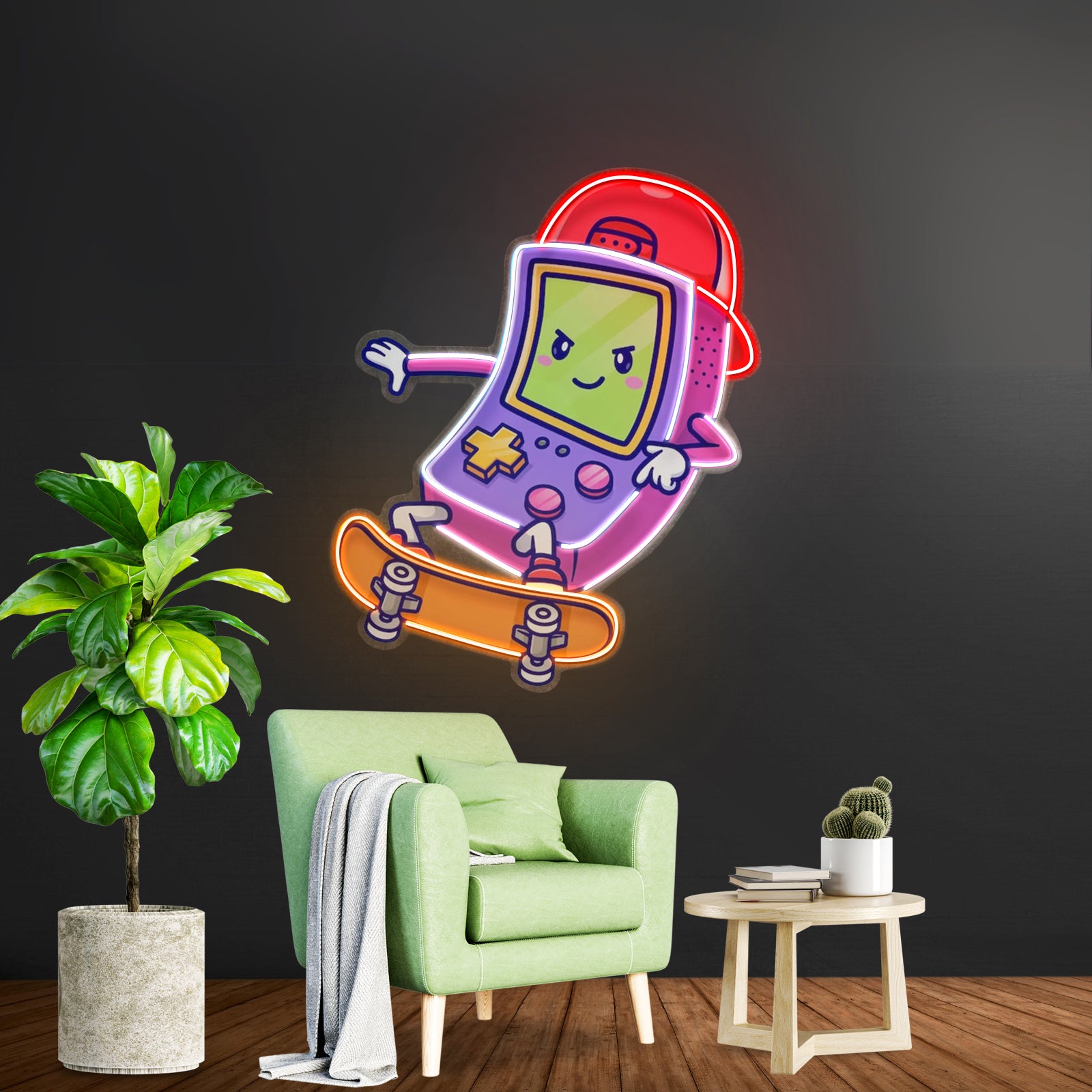 Cute Ghostface Giving Treats Led Neon Sign Light Custom Led Signs