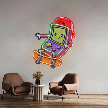 Cute Ghostface Giving Treats Led Neon Sign Light Custom Led Signs - Shineneon