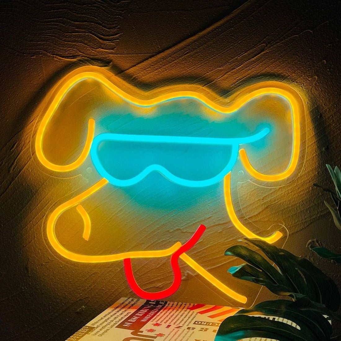 Cute Glasses Dog Led Sign Business Neon Sign - Shineneon