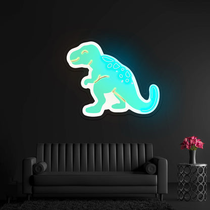 Cute Green T Rex Dinosaur Neon Signs - Shineneon