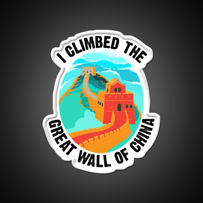 Cute I Climbed The Great Wall Of China Art Gift Led Neon Sign Chinese Food Rgb Color