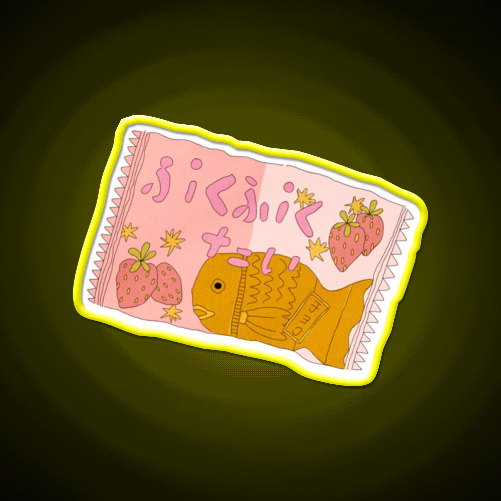 Cute Japanese Snack Packaging Snack Food Led Neon Sign Rgb Color - Custom LED neon sign front view