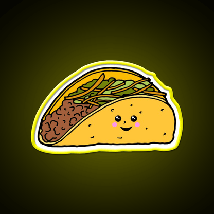 Cute Kawaii Taco Character Taco Led Neon Sign Mexican Food Sign Rgb Color - Shineneon