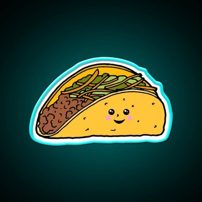 Cute Kawaii Taco Character Taco Led Neon Sign Mexican Food Sign Rgb Color - Shineneon