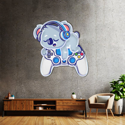 Cute Koala Sleeping Game Led Neon Sign Light Custom Led Signs - Shineneon
