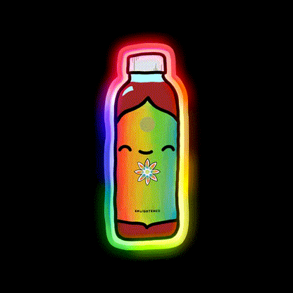 Cute Kombucha Snack Food Led Neon Sign Rgb Color - LED neon sign close-up detail