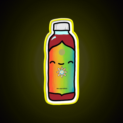Cute Kombucha Snack Food Led Neon Sign Rgb Color - Custom LED neon sign front view