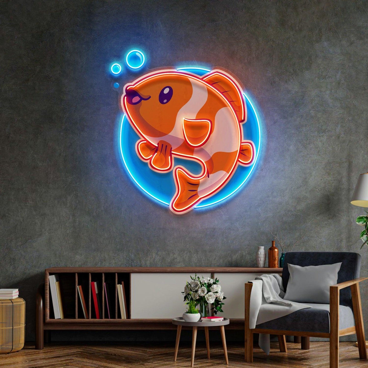 Cute Lightning Face Pop Art Uv Printed Led Neon Sign For Home Wall Decor | Shineneon