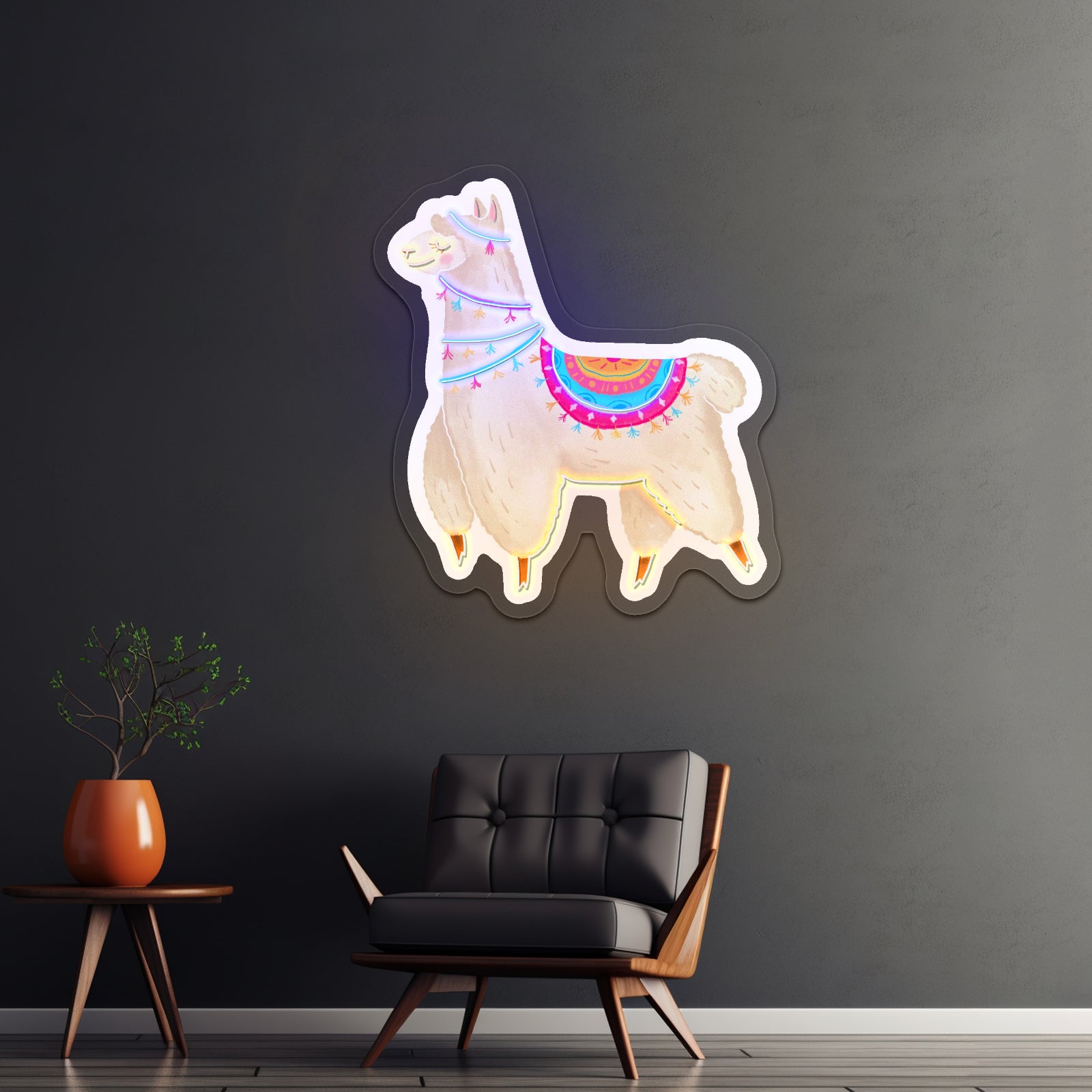 Cute Llama Neon Signs For Kids Room