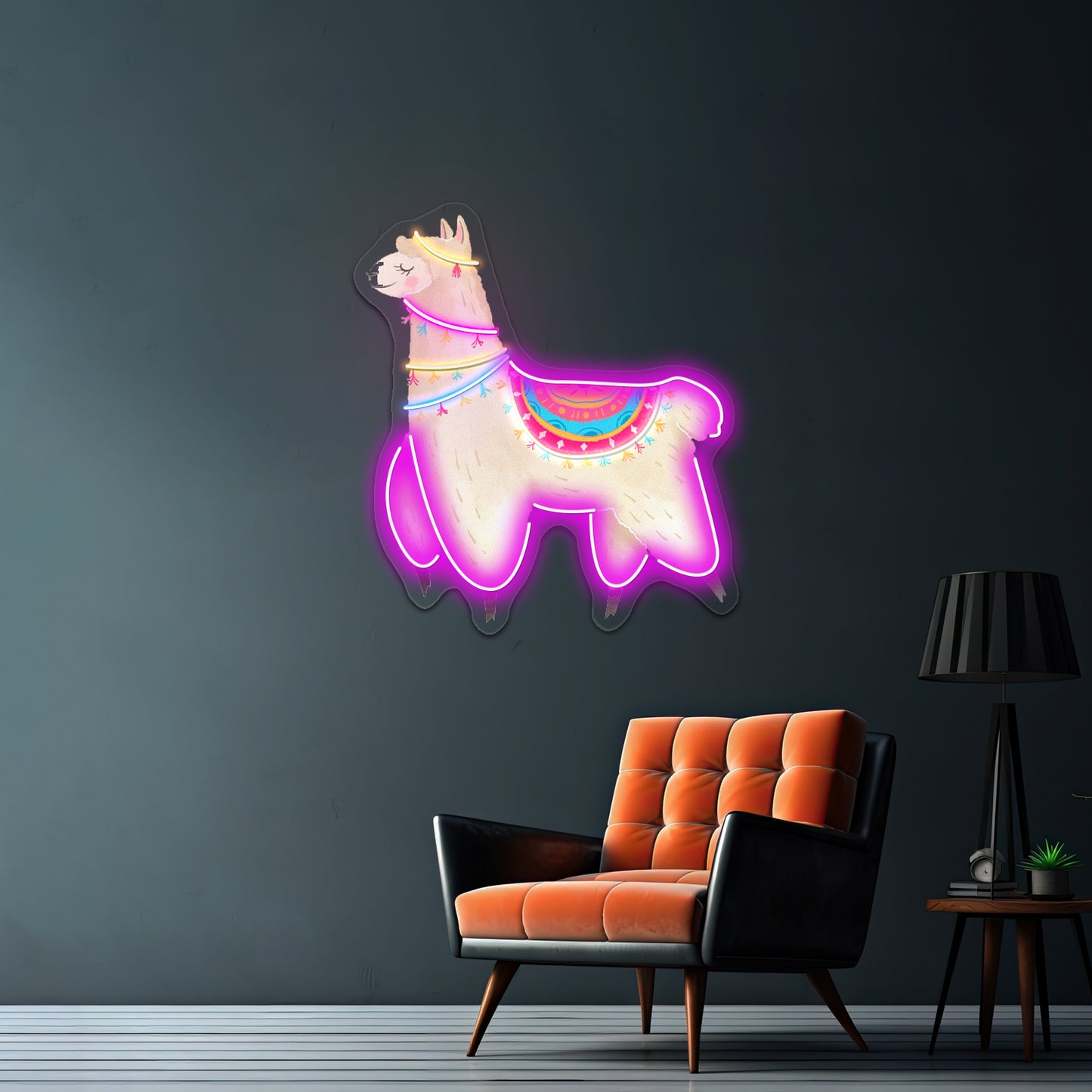 Cute Llama Neon Signs For Kids Room