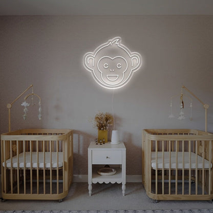 Cute Monkey Head Led Neon Sign For Bars Bedrooms - Shineneon