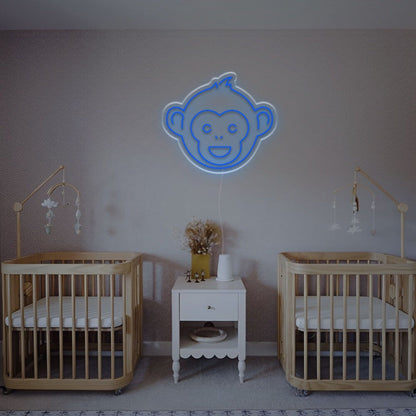 Cute Monkey Head Led Neon Sign For Bars Bedrooms - Shineneon