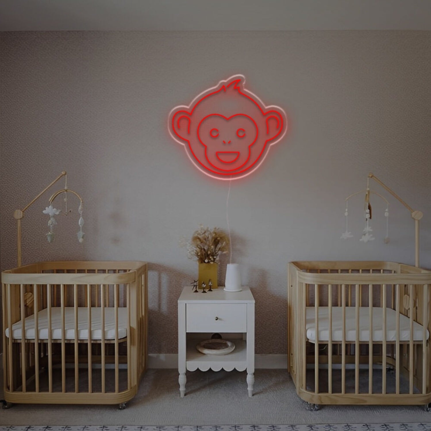 Cute Monkey Head Led Neon Sign For Bars Bedrooms - Shineneon
