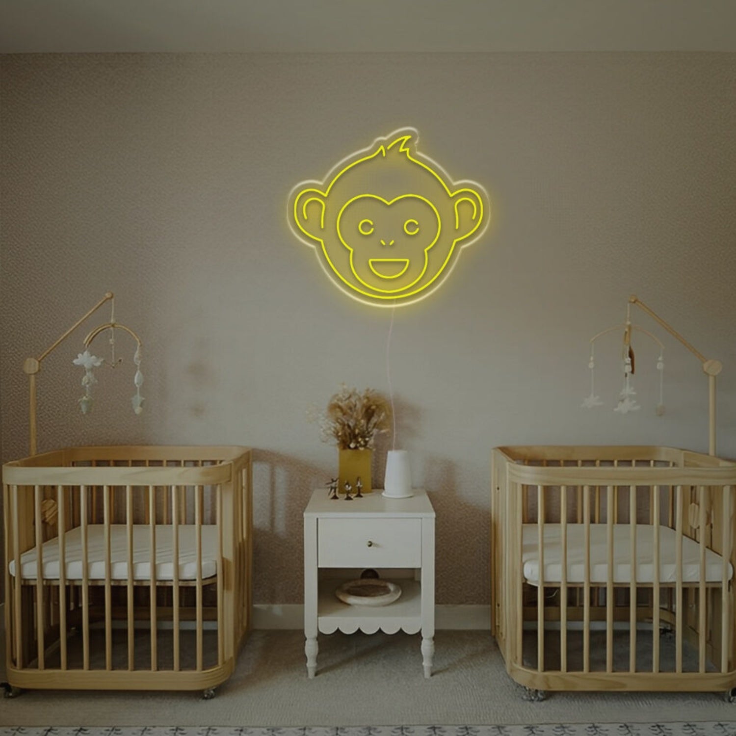 Cute Monkey Head Led Neon Sign For Bars Bedrooms - Shineneon